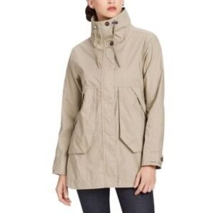 Nau Reverb Tan Organic Cotton Lightweight Spring Jacket Women's Size L Outdoor